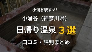 小涌谷駅近く 日帰り温泉3選